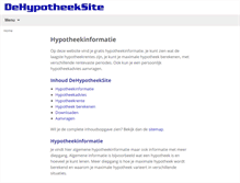 Tablet Screenshot of dehypotheeksite.nl